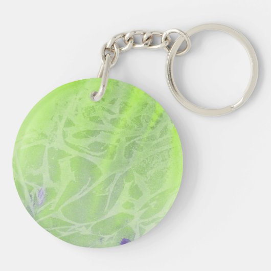 Porte-clés Harmonie Douce Verte et Lavande (Dos)
