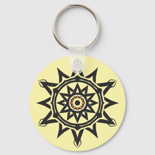 Porte-clés Harmonie éternelle Mandala — Géométrie divine en o (Recto)