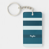 Porte-clés Harmony Stripes Horizontal Lines Sea Blue White (Devant)