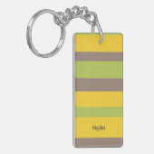 Porte-clés Harmony Stripes Lines Brown Yellow Green (Devant gauche)