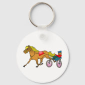 Porte-clés Harness Racing Cheval et conducteur (Verso)
