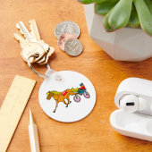 Porte-clés Harness Racing Cheval et conducteur