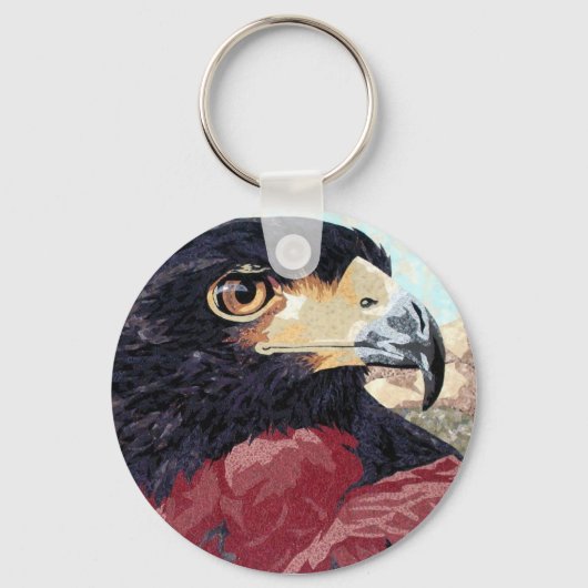 Porte-clés Harris Hawk textile (Recto)