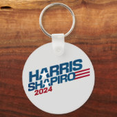 Porte-clés Harris Shapiro 2024 Étoiles et rayures patriotique (Recto)