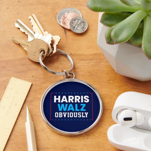 Porte-clés Harris Walz 2024 Évidemment (Bureau)