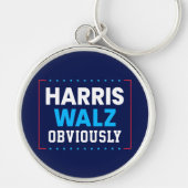 Porte-clés Harris Walz 2024 Évidemment (Devant)