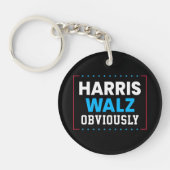 Porte-clés Harris Walz Évidemment (Devant)