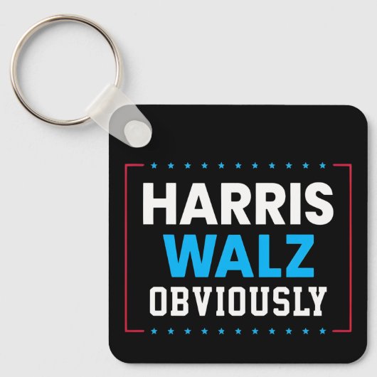 Porte-clés Harris Walz Évidemment (Recto)