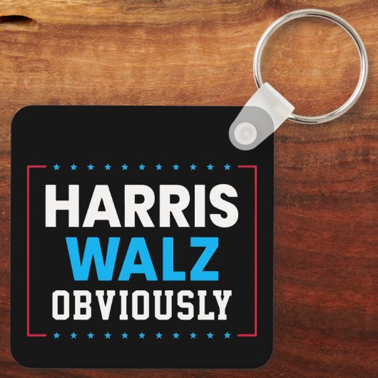 Porte-clés Harris Walz Évidemment (Verso)