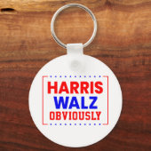Porte-clés Harris Walz évidemment Kamala Harris pour le prési (Recto)