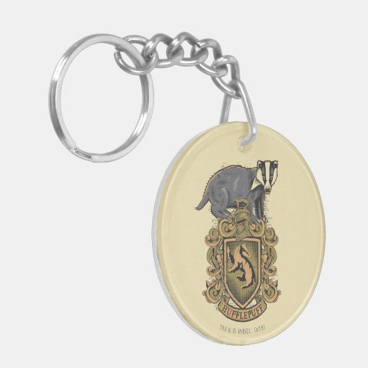 Porte-clés Harry Potter | Cimier de Hufflepuff avec Badger (Devant gauche)