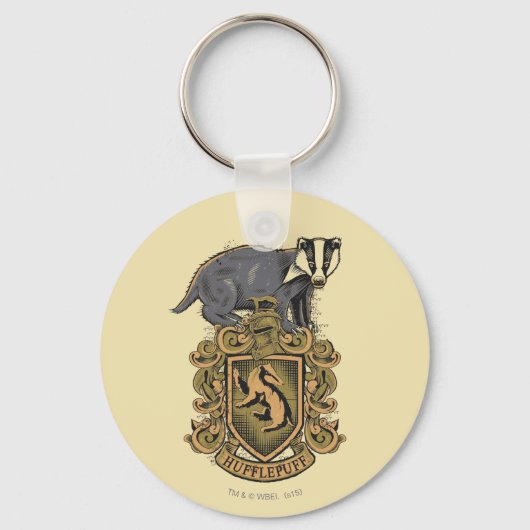 Porte-clés Harry Potter | Cimier de Hufflepuff avec Badger (Recto)