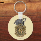 Porte-clés Harry Potter | Cimier de Hufflepuff avec Badger (Recto)