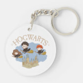 Porte-clés HARRY POTTER™, Hermione & Ron Fly Over HOGWARTS™ (Dos)