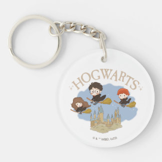 Porte-clés HARRY POTTER™, Hermione & Ron Fly Over HOGWARTS™