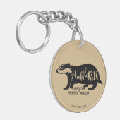 Porte-clés Harry Potter | Typographie de silhouette HUFLEPUFF (Devant gauche)