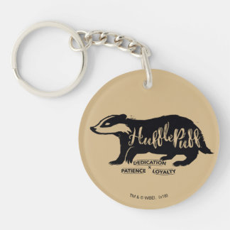 Porte-clés Harry Potter | Typographie de silhouette HUFLEPUFF