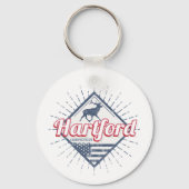 Porte-clés Hartford City Connecticut États-Unis (Recto)