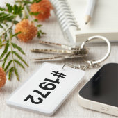 Porte-clés Hashtag 1972 53 Anniversaire (Devant droit)
