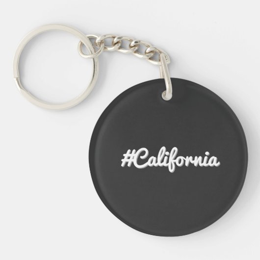 Porte-clés Hashtag California Minimaliste West Coast Style (Devant)