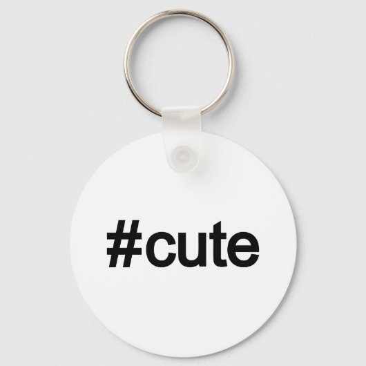 Porte-clés Hashtag # Cute (Recto)