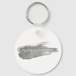 Porte-clés Hashtag Gray on Purpose Silver Parties scintillant