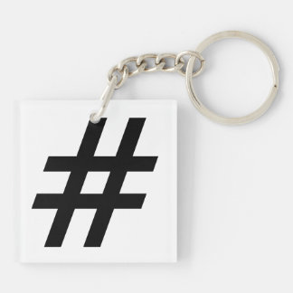 Porte-clés hashtag symbole texte lettre hashtag