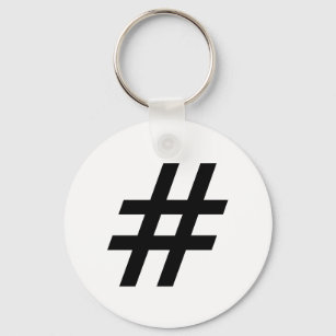 Porte-clés hashtag text symbol letter hash tag
