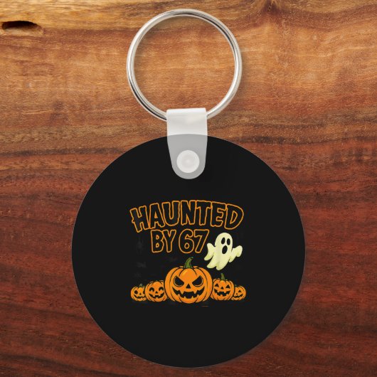 Porte-clés Haunted Par 67 Six Sept Halloween Mème Ghost Pumpk (Recto)