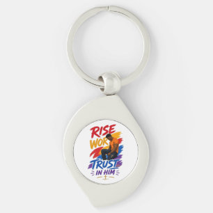 Porte-clés Haut graphique pour femmes « Rise Work Trust In Hi