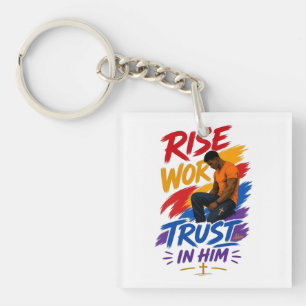 Porte-clés Haut graphique pour femmes « Rise Work Trust In Hi