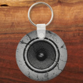 Porte-clés Haut-parleur de musique sur un mur fissuré (Recto)