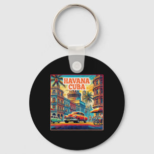 Porte-clés Havana Cuba Chemises Famille Voyage Tourisme Vinta