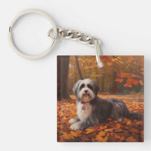 Porte-clés Havanais en automne Feuilles automne Inspiration (Devant)