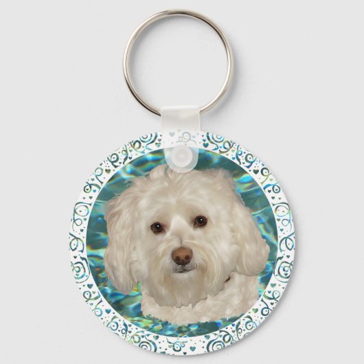 Porte-clés Havanais sur eau turquoise (Recto)