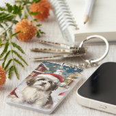 Porte-clés Havanais Winter Wonderland Noël Joie (Devant droit)