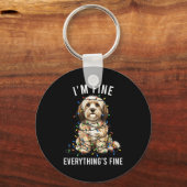 Porte-clés Havanese Christmas I'm Fine Everything Is Fine  (Recto)