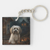 Porte-clés Havanese Halloween Scary (Dos)