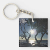 Porte-clés Hawaii Arbres éclairés soleil Ocean Shore Photogra (Devant)