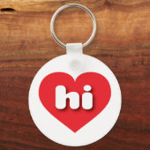 Porte-clés Hawaii coeur rouge - Je l'aime (Recto)