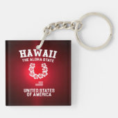 Porte-clés Hawaii L'État D'Aloha (Dos)