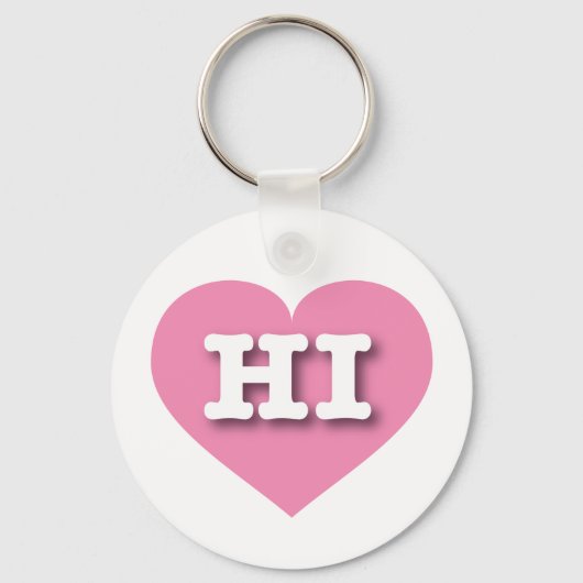 Porte-clés Hawaii Solid Coeur Rose - Big Love (Recto)