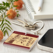 Porte-clés Hawaii Travel Hula Girl   (Devant Droit)