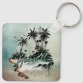Porte-clés Hawaii Tropical Palm Tree Island (Dos)