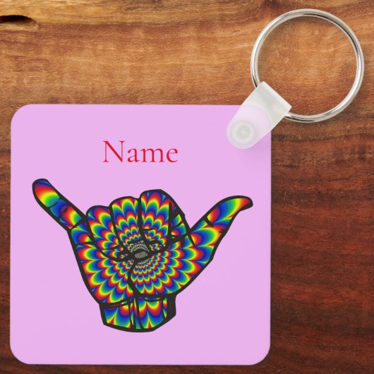 Porte-clés Hawaiian Shaka Psychedelic Thunder_Cove (Verso)