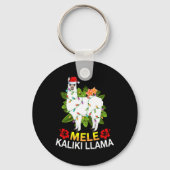 Porte-clés Hawaiian Xmas Llama Lights Mele Kalikimaka Llama C (Recto)