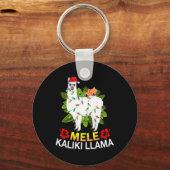 Porte-clés Hawaiian Xmas Llama Lights Mele Kalikimaka Llama C (Recto)
