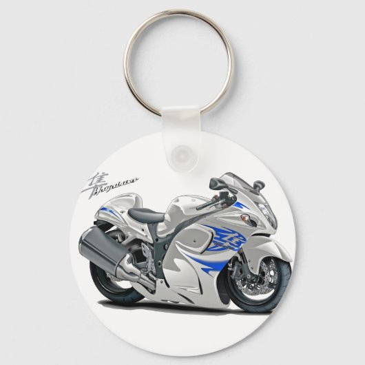 Porte-clés Hayabusa White-Blue Bike (Recto)