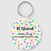 Porte-clés He him pastel rainbow sprinkles pronoun keychain (Verso)