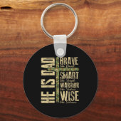 Porte-clés He Is Dad Camo Religious Father's Day Christian Da (Recto)